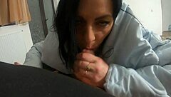 Milfycalla face fucked in slutty clothes and down-jacket