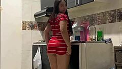 Fat Latina Excites Me in Kitchen for Fucking