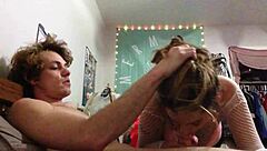 Italian brunette gives perfect blowjob before getting bent over