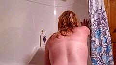 Sneaky video of me getting ready for a shower