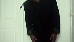 Stretching Arms For Exercise As If It's Masturbating With Intense Emotion