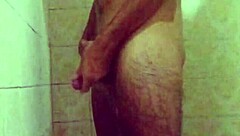 Two Cumshots While Showering With Cum Dripping