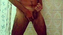 Two Cumshots While Showering With Cum Dripping