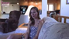 Seth brogan fucks couch-surfing nympho stella sedona with doggystyle and muff diving.