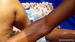 Ebony couple fucks outdoors on work free day