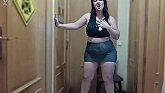 I watch this milf dancing and stripping her big ass for me in personal show