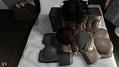 Threesome with the naughty blonde and redhead