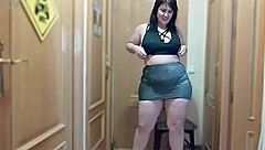 I watch this milf dancing and stripping her big ass for me in personal show