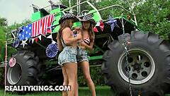 Big Naturals Dillion Carter And Maria Jade Get Covered In Cum