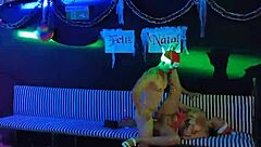 natal cheio de tesao com milf gostosona e saymon fitness gozando farto no red