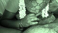 My beautiful Indian servant aunty gives me an amazing blowjob in the dorm.