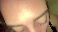 that pretty cute girl licks balls and gags on sloppy face fucking after the night club