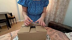 Ex-boyfriend surprises with his cock in a box.