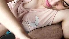 romantic couple shares intimate moment with handjob and blowjob before bed