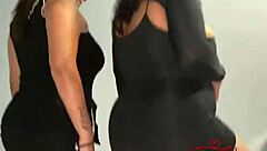 Crazy Latina hijastra worships big ass in supermarket