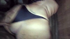 Ebony amateur fucks bareback monster cock in sauna. Ass gaping with lover.