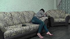 i watch katalina play with her amazing big tits before the film