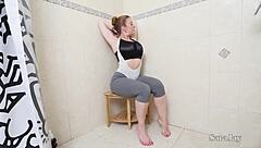 Sara Jay Dildo Fucks Wet Pussy In Shower