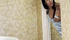 I am the shy latina maid Leyne Rodriguez, bent over with wet pussy for my boss to cum.