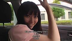 Japanese Teen On Car In Detailed Scene.