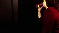 Student sucks cock at the gloryhole.