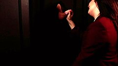 Student sucks cock at the gloryhole.