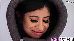 Stepmom and stepdaughter share emotional anal intimacy with stepdad