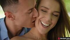 i massage and finger my brunette gf's big tits, then kiss and ass fuck her