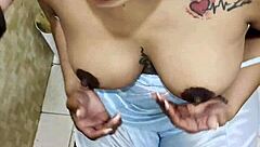 I am the shy latina maid Leyne Rodriguez, bent over with wet pussy for my boss to cum.