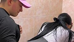 Hot Students Caught Having Sex In School Bathroom.