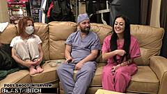 Become the nurse as Blaire Celeste's mouth gets blasted with huge cum load!