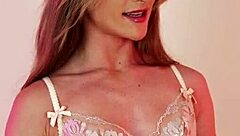 Hannahjames710 tries on sheer nude lingerie