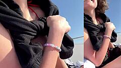 Babe Enjoys Rough Blowjob and Monster Cock on Yacht with Creamy Pleasures