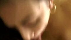 Hot Brunette Feels Intense Pleasure During POV Casting Couch Blowjob Closeup.