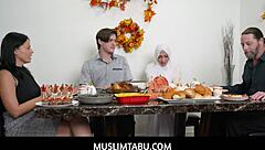 thanksgiving dinner with hijab girlfriend nadia white turns sexy
