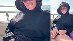 Babe Enjoys Rough Blowjob and Monster Cock on Yacht with Creamy Pleasures