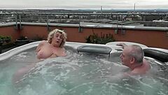 Descriptive Title with Huge Tits and Wet Pussy in Outdoor Pool Fucking