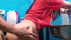 beautiful mexican amateur gets fucked while washing the dishes in this remake