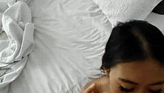 Asian Babe Takes White Dick Raw On First Tinder Date!