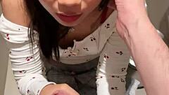 Wow, 18-year-old Asian girl sucked me in restroom!