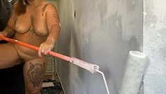 why does this redhead married woman call the bricklayer for a blowjob while husband is away?