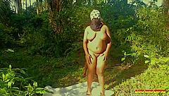 Naughty ex girlfriend fucked outdoors in bush