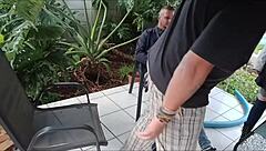 Horny stepbrother fucks virgin stepsister as friend cums on boobs