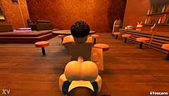 Wow, That Slut Takes Big Cock in Her Ass Fucking POV at the Bar!