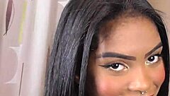 Brazilian Beauty Performs Fetish Show with Feet Worship