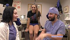 in florida hospital dr tampa performs yearly physical on latina stefania mafra with big natural tits