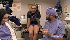 in florida hospital dr tampa performs yearly physical on latina stefania mafra with big natural tits