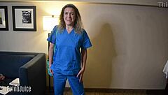 Nataliya Crimson performs deep throat blowjob on black cock