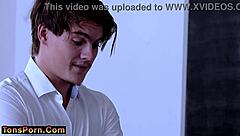 catching teacher fucking asian girlfriend embarrassing but opportunity threesome keep secret classroom