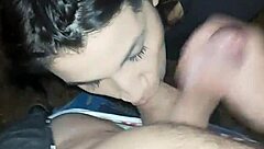 Latina pornstar thought she wouldn't get cum in mouth after afternoon fucking in woods.